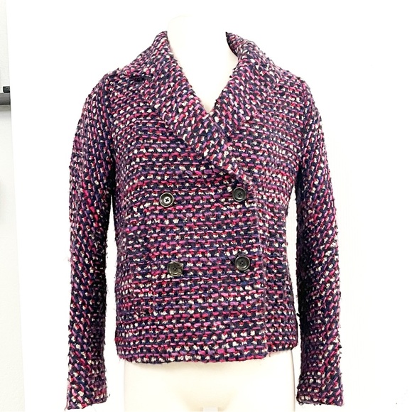 Women's Purple Tweed Jacket - Picture 2 of 12